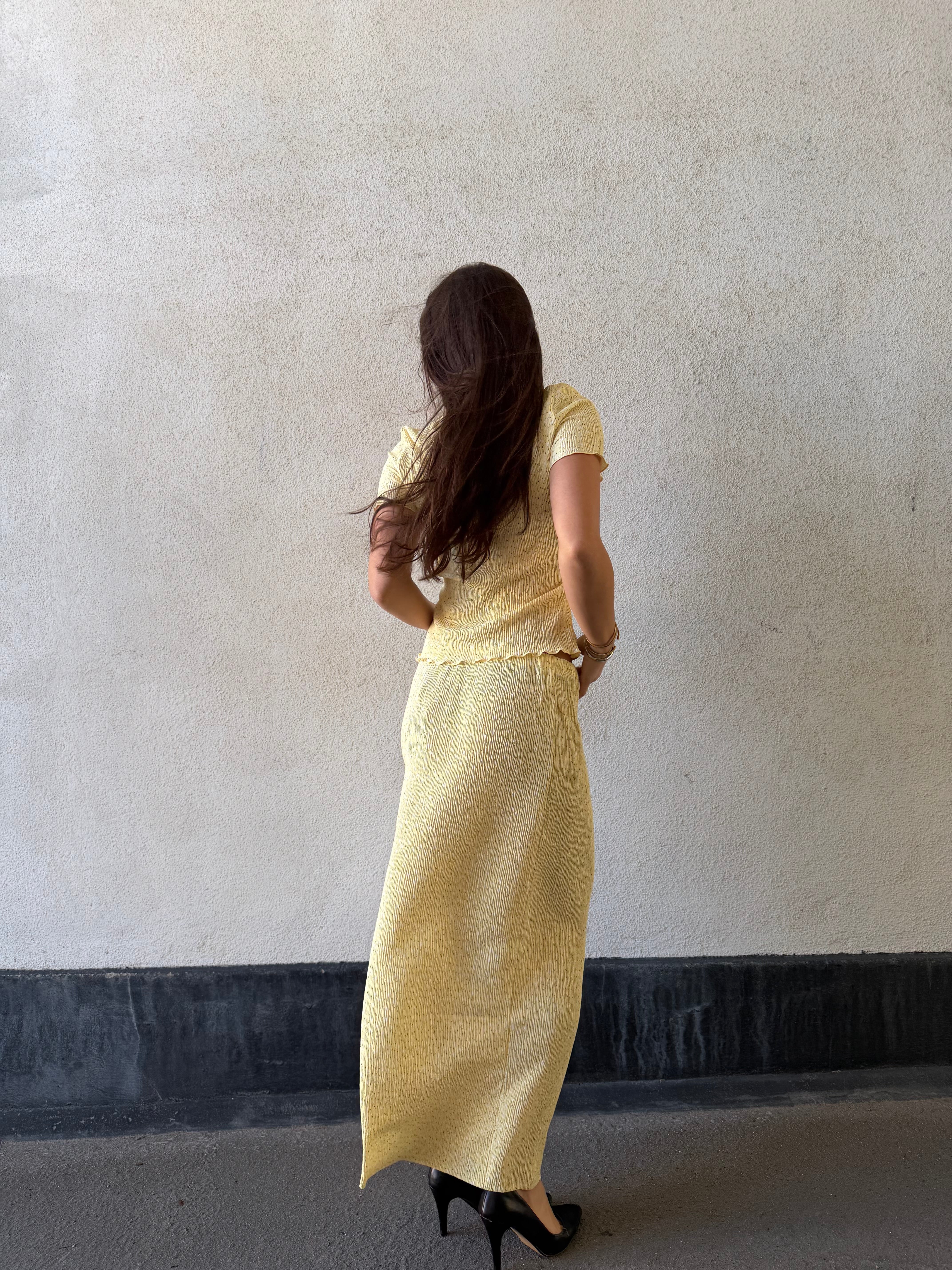 PCFLORA Long Skirt - French Vanilla